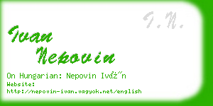 ivan nepovin business card